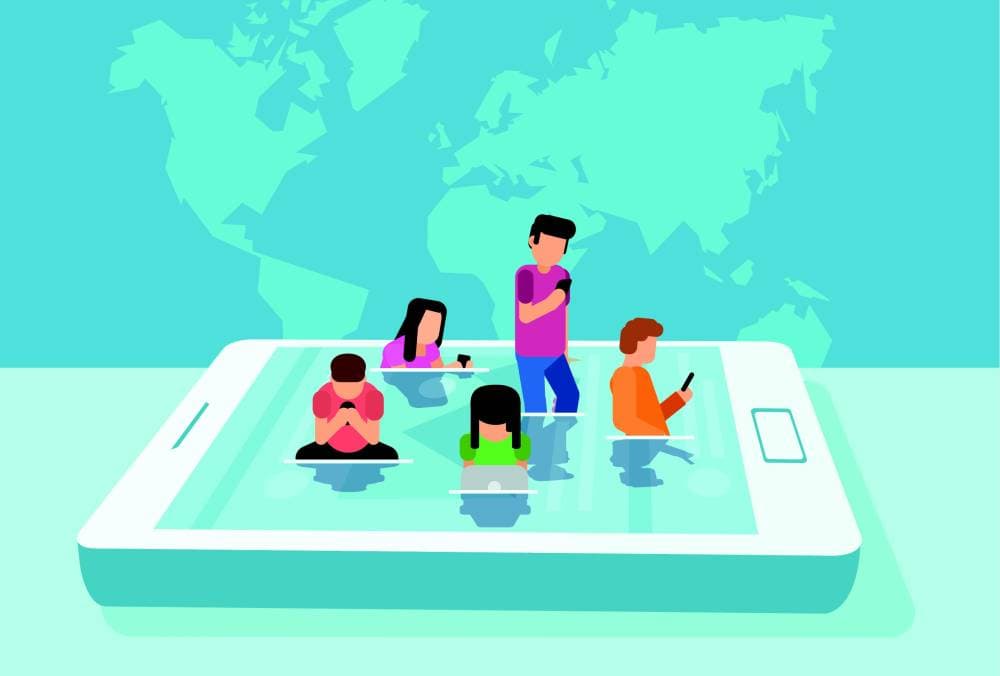 ما أكثر الصور التي تمثل التشتت الرقمي من حولنا.