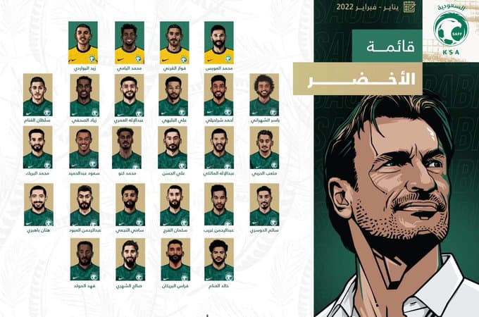 136 مليون ريال القيمة السوقية لتشكيلة المنتخب السعودي