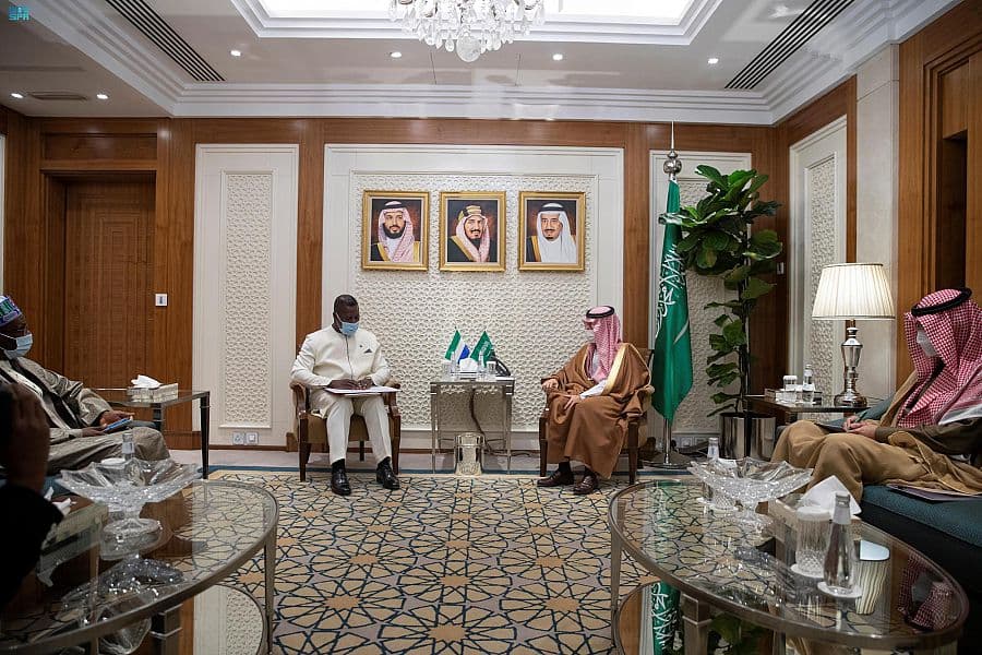وزير الخارجية يلتقي بوزير الخارجية والتعاون الدولي في جمهورية سيراليون