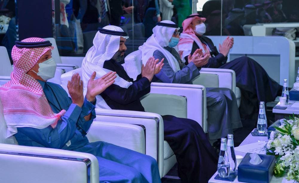 وزيرا الاتصالات والسياحة خلال مؤتمر ليب التقني الدولي في الرياض، أمس. تصوير: بشير صالح - "الاقتصادية"