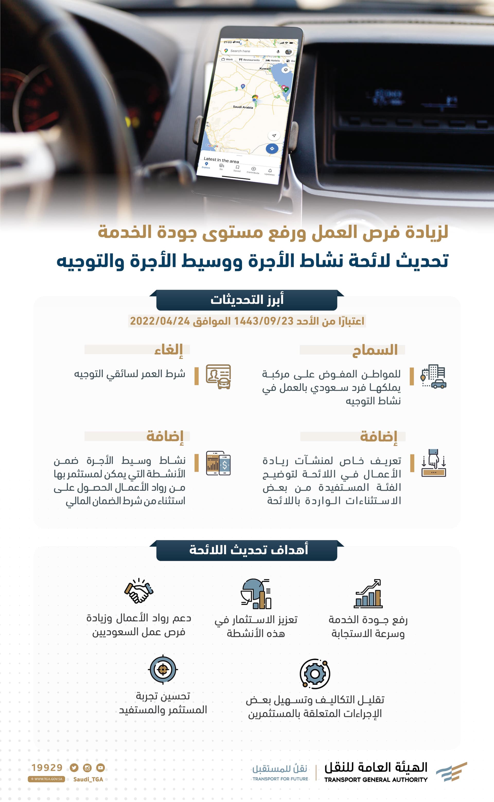 "النقل": السماح للمواطن المفوض على مركبة يملكها فرد سعودي بالعمل في تطبيقات نقل الركاب