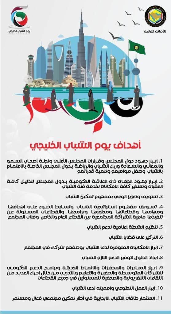 الاثنين المقبل .. "الرياضة" تنظم يوم الشباب الخليجي