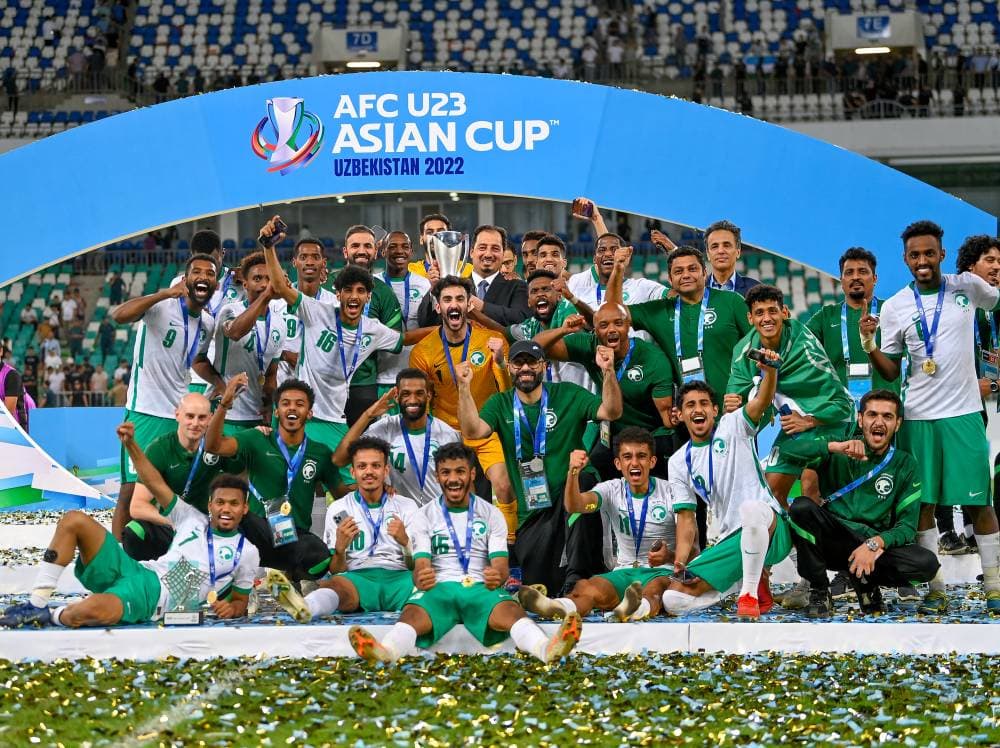 المنتخب السعودي يتوج بطلا لكأس آسيا تحت 23 عاما.