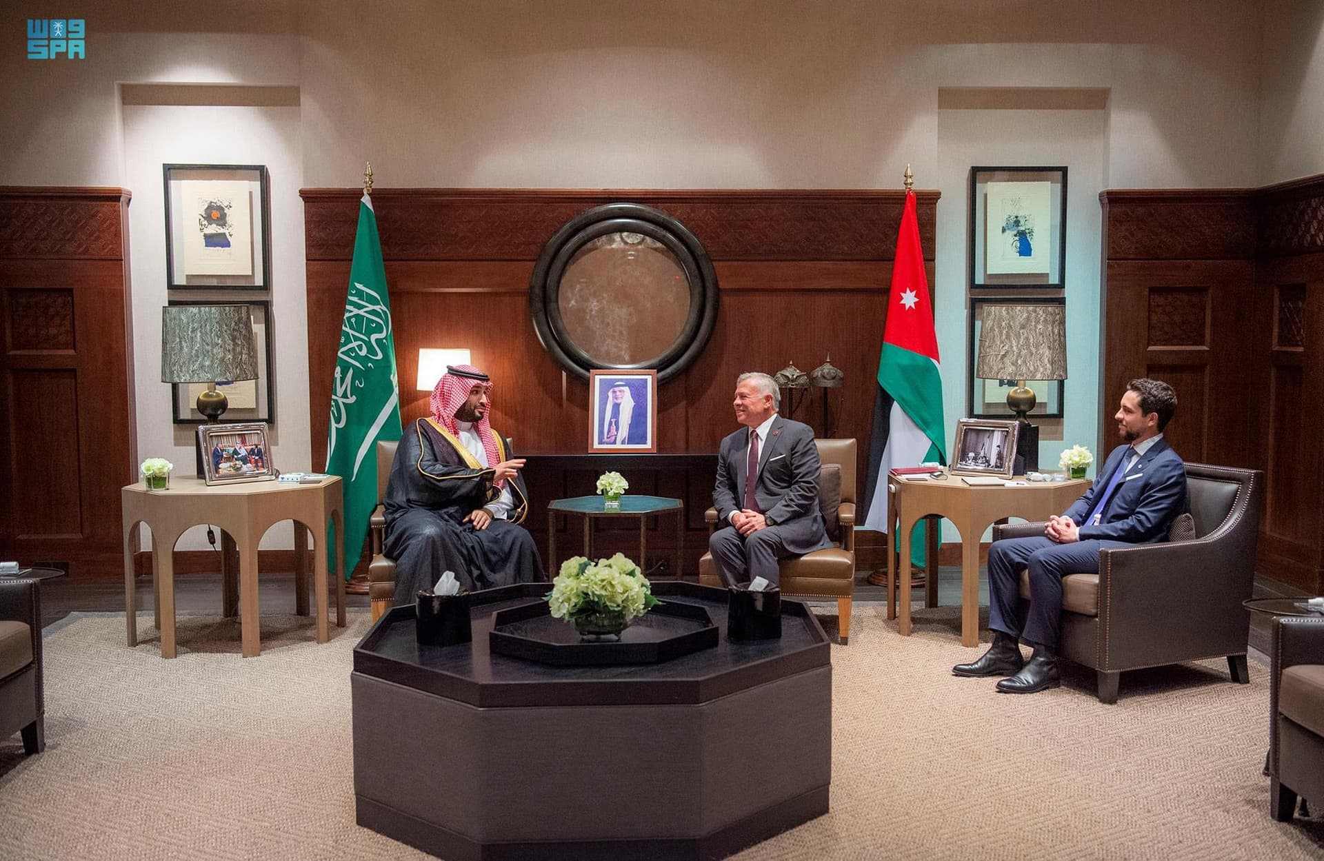 ولي العهد وملك الأردن يعقدان لقاء ثنائيا وجلسة مباحثات موسعة