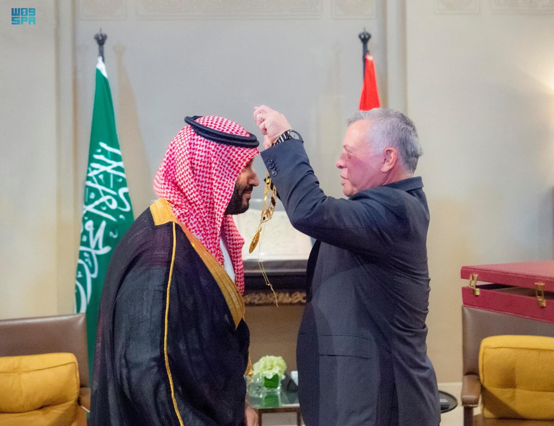 ولي العهد وملك الأردن يعقدان لقاء ثنائيا وجلسة مباحثات موسعة