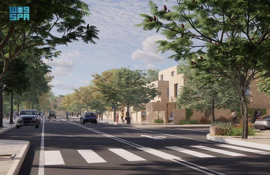يتضمن الحي أكثر من 700 قطعة أرض، تتنوع بين السكني والتجاري. «واس»