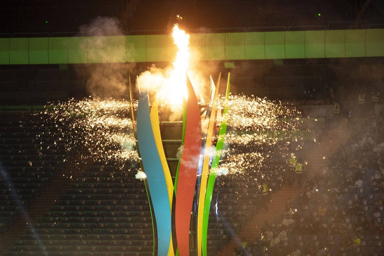 جانب من حفل افتتاح دورة الألعاب السعودية. تصوير: علي الظاهري ـ "الاقتصادية"
