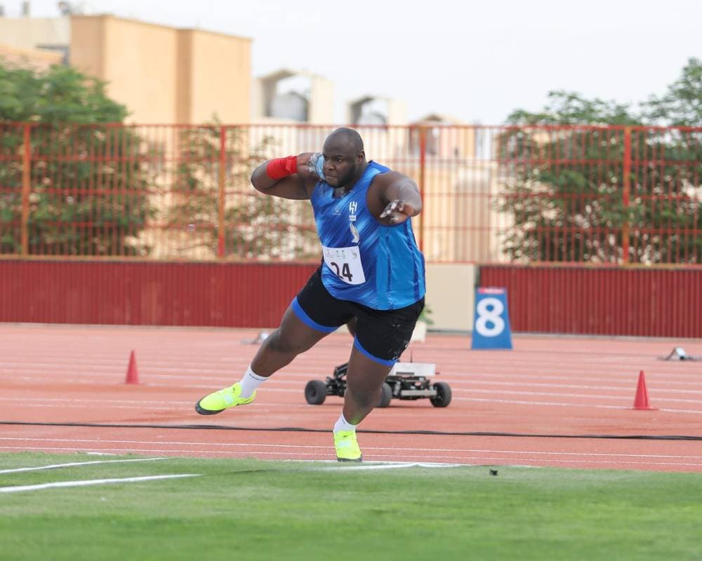 تولو يحقق ذهبية الجلة في دورة الألعاب السعودية.