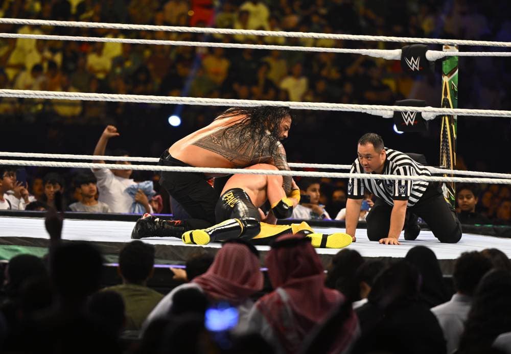 جانب من نزال رومان ولوجان.