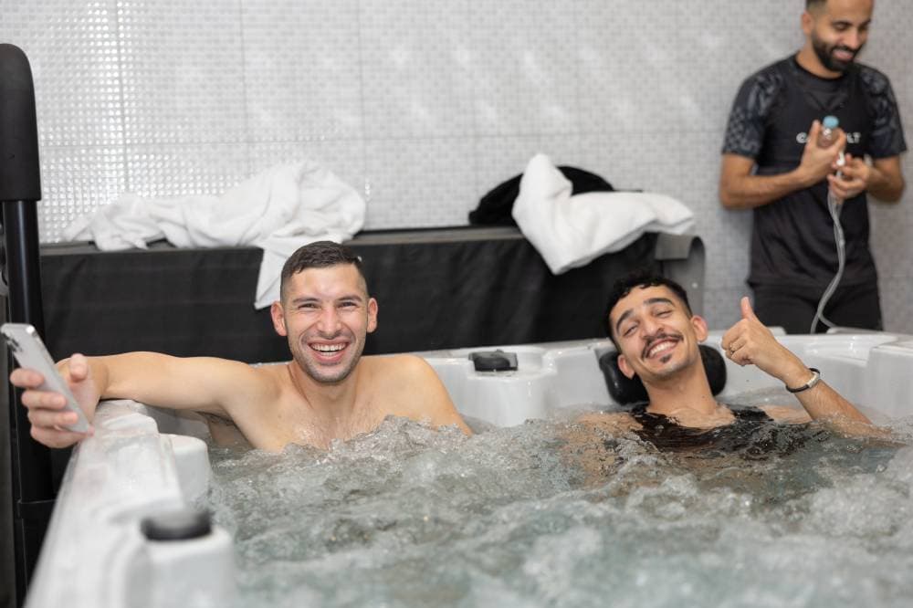 جانب من مران الشباب الإستشفائي . مركز الشباب الإعلامي