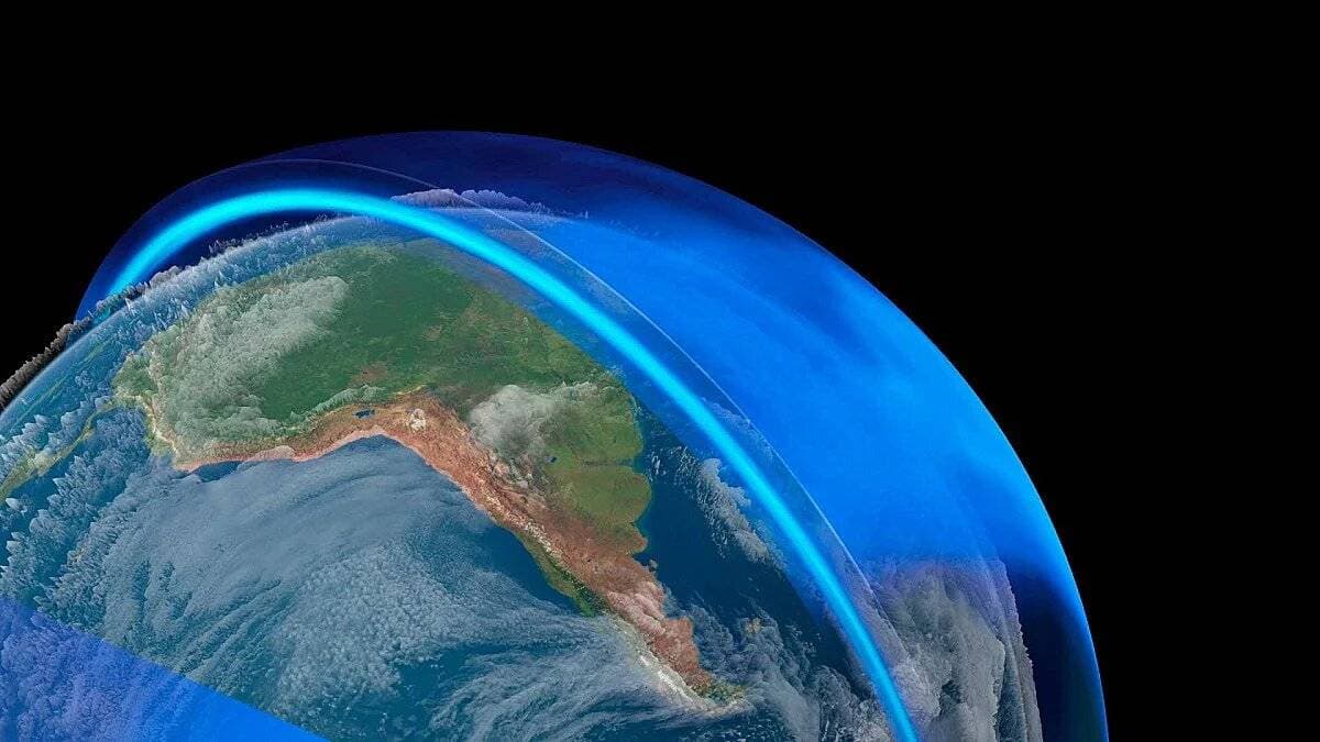 يتكون الأوزون في الغلاف الجوي عن طريق تفاعل كيميائي.