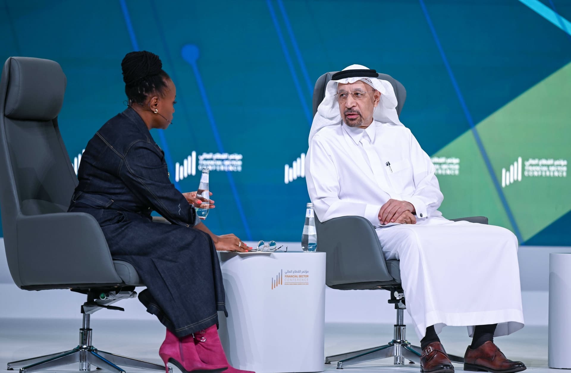 خالد الفالح : السعودية أصبحت في منتصف الطريق لتنفيذ رؤيتها. تصوير : بشير صالح