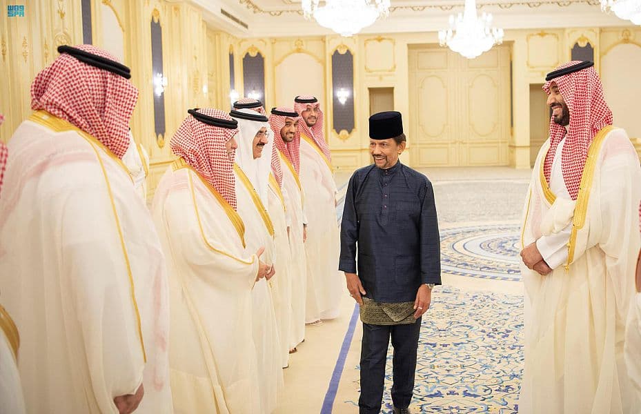 ولي العهد يستعرض مع سلطان بروناي دار السلام العلاقات الثنائية وسبل تطويرها 