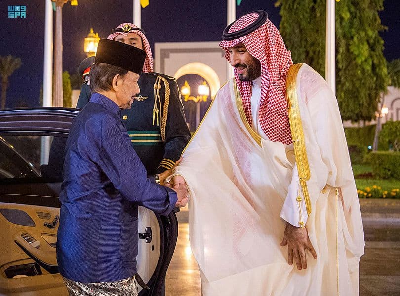 ولي العهد يستعرض مع سلطان بروناي دار السلام العلاقات الثنائية وسبل تطويرها 