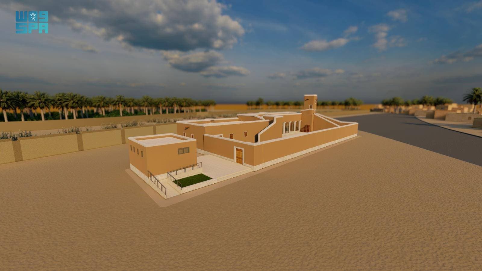 يتسع المسجد لـ 210 مصلين. "واس"