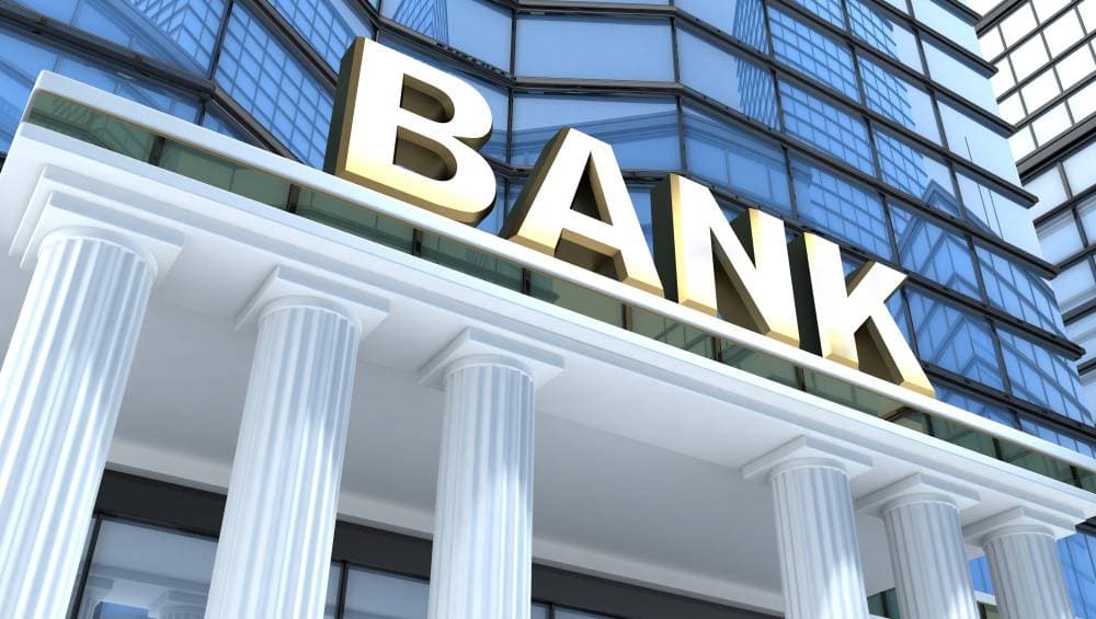 Building and sign bank (done in 3d)
