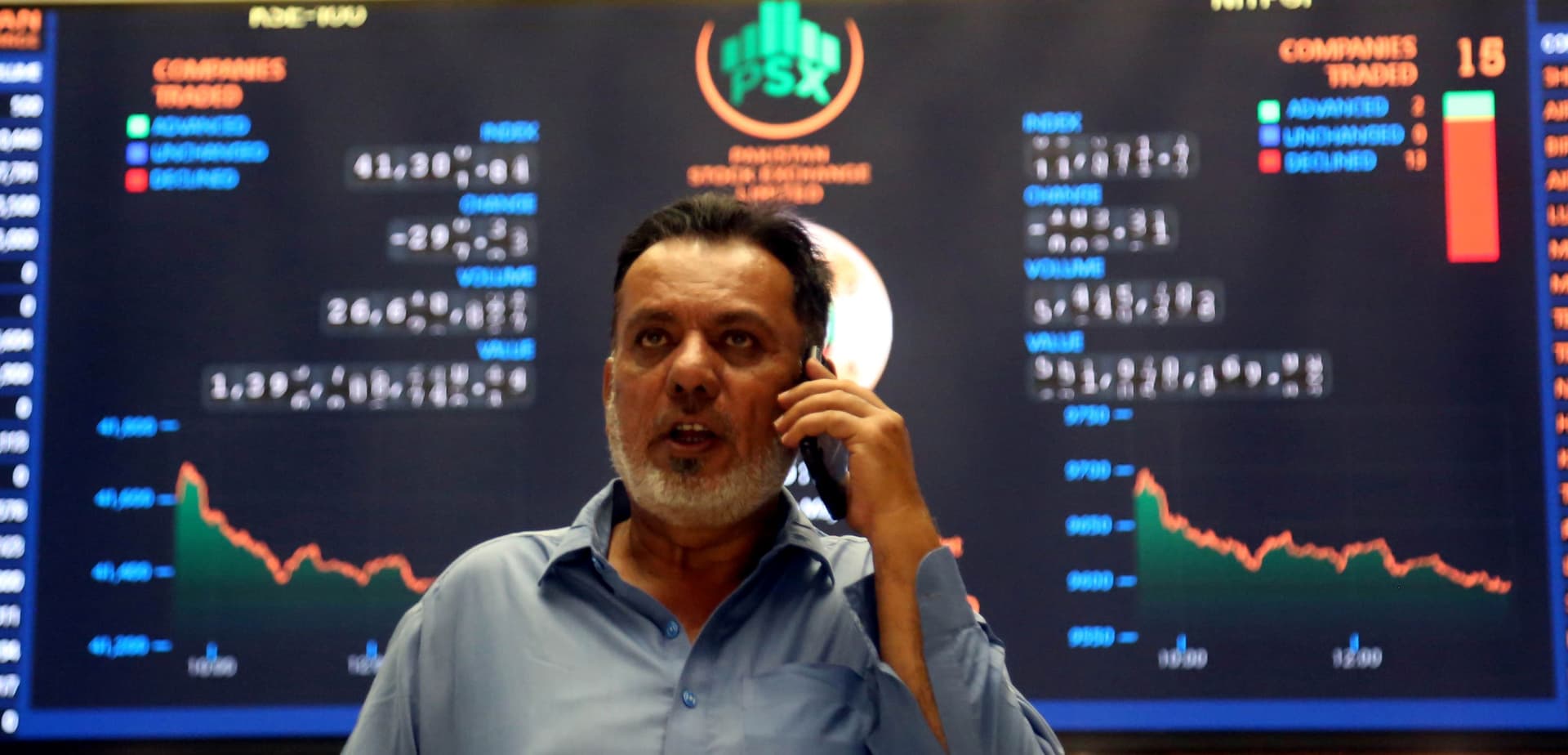 الاضطرابات في باكستان تهوي بمؤشر البورصة 431 نقطة