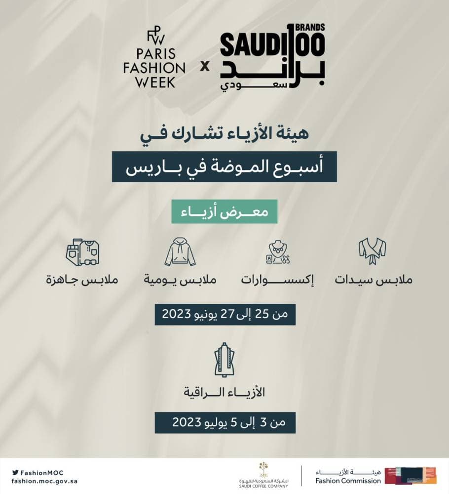 مشاركة 100 براند سعودي في أسبوعي الموضة والهوت كوتور في باريس