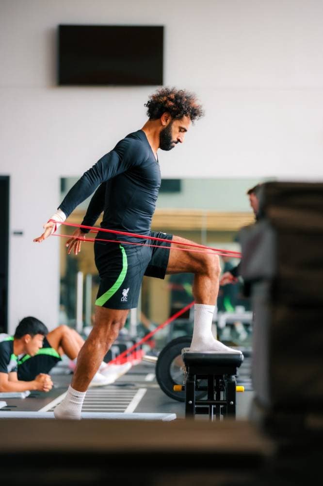 محمد صلاح خلال التدريبات. مركز ليفربول الإعلامي