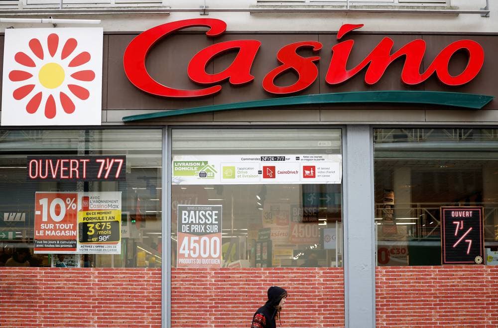 شركة كازينو تعد سادس أكبر شركة لبيع المواد الغذائية بالتجزئة في فرنسا. "رويترز"