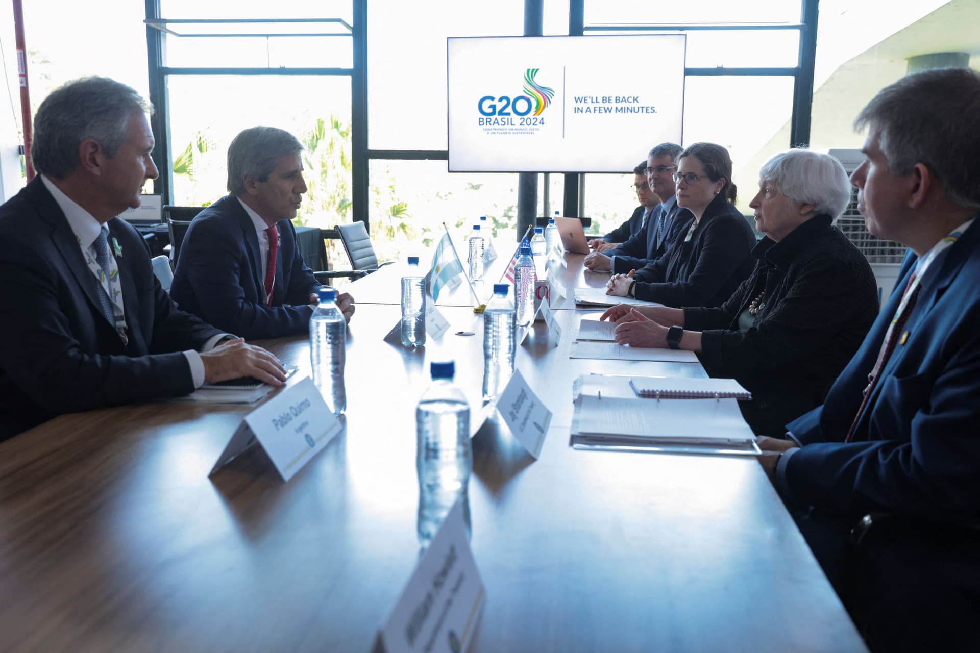 جانب من اجتماعات وزراء مالية مجموعة العشرين. "الفرنسية"