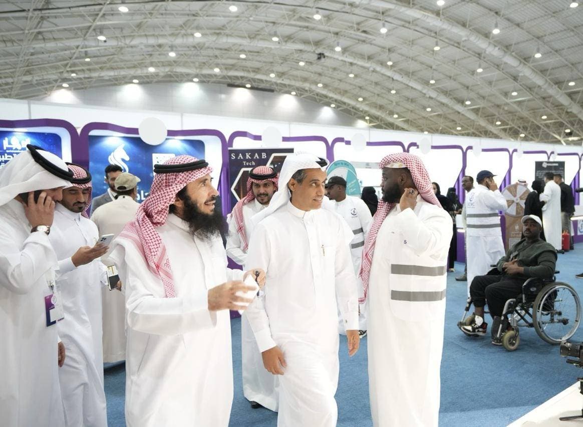 جانب من فعاليات المعرض السعودي الدولي للتسويق والتجارة الإلكترونية.