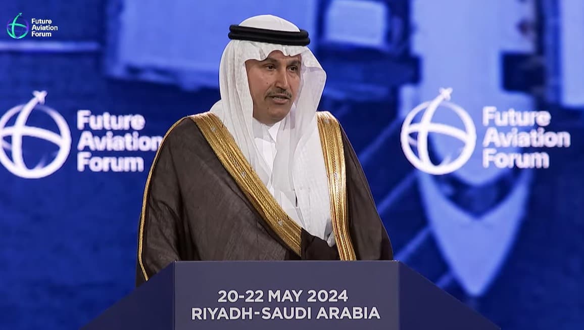 صالح الجاسر في كلمته الافتتاحية خلال مؤتمر مستقبل الطيران 2024 