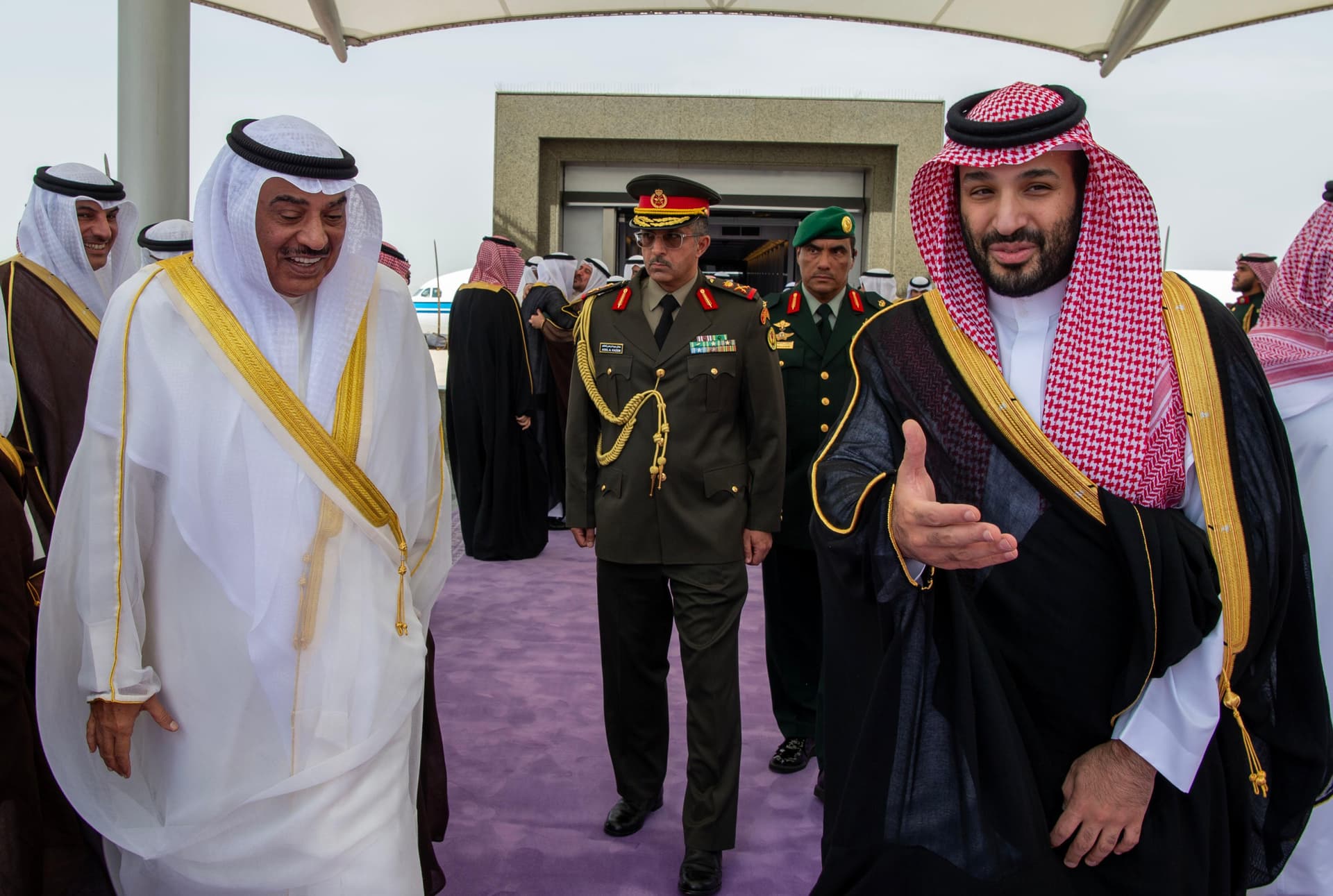 الأمير محمد بن سلمان يستقبل ولي عهد الكويت