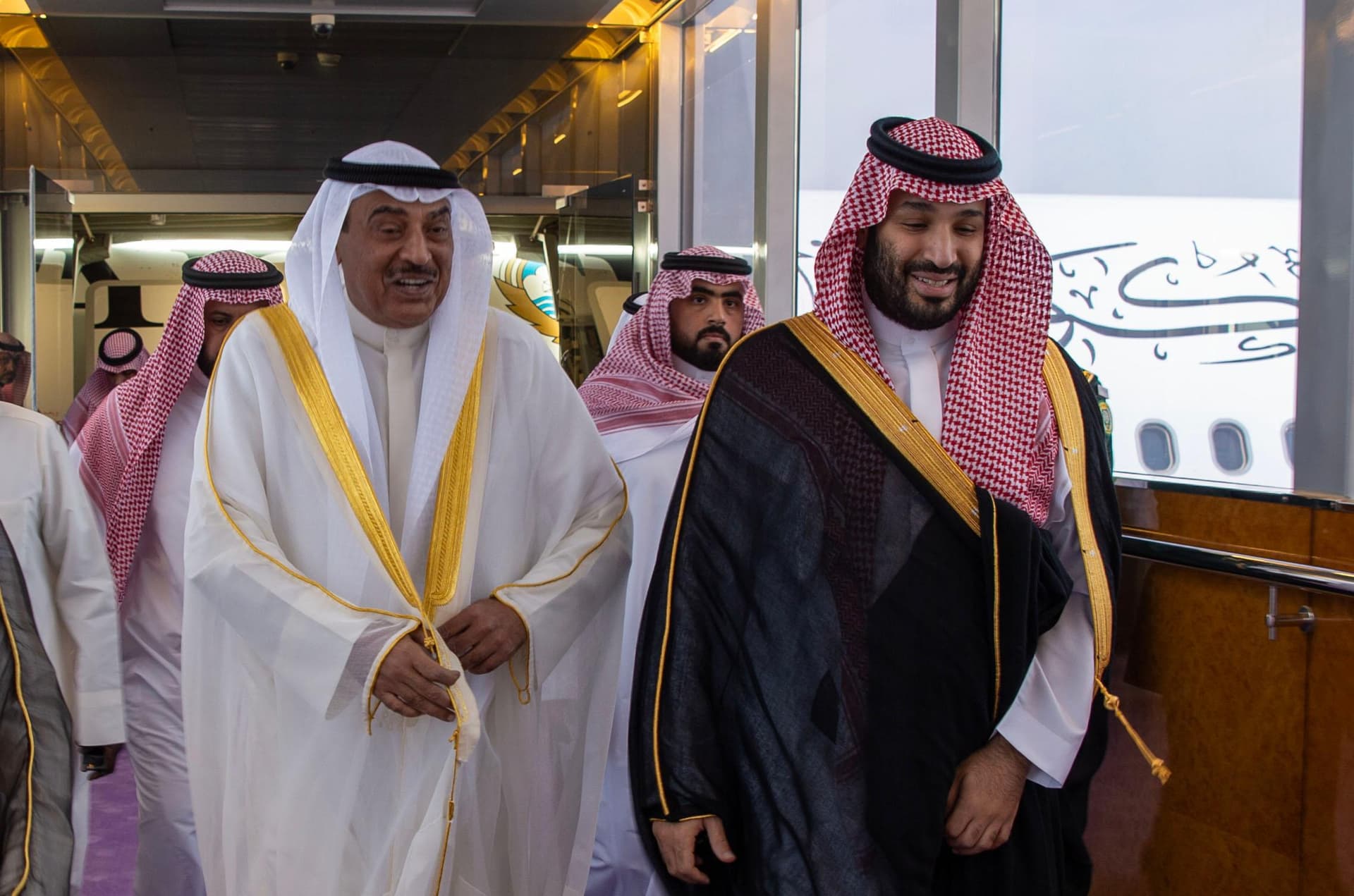 الأمير محمد بن سلمان يستقبل ولي عهد الكويت