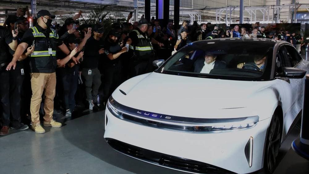 تتداول شركة لوسيد اليوم عند قيمة السوقية تبلغ  9.5 مليار دولار. المصدر: رويترز