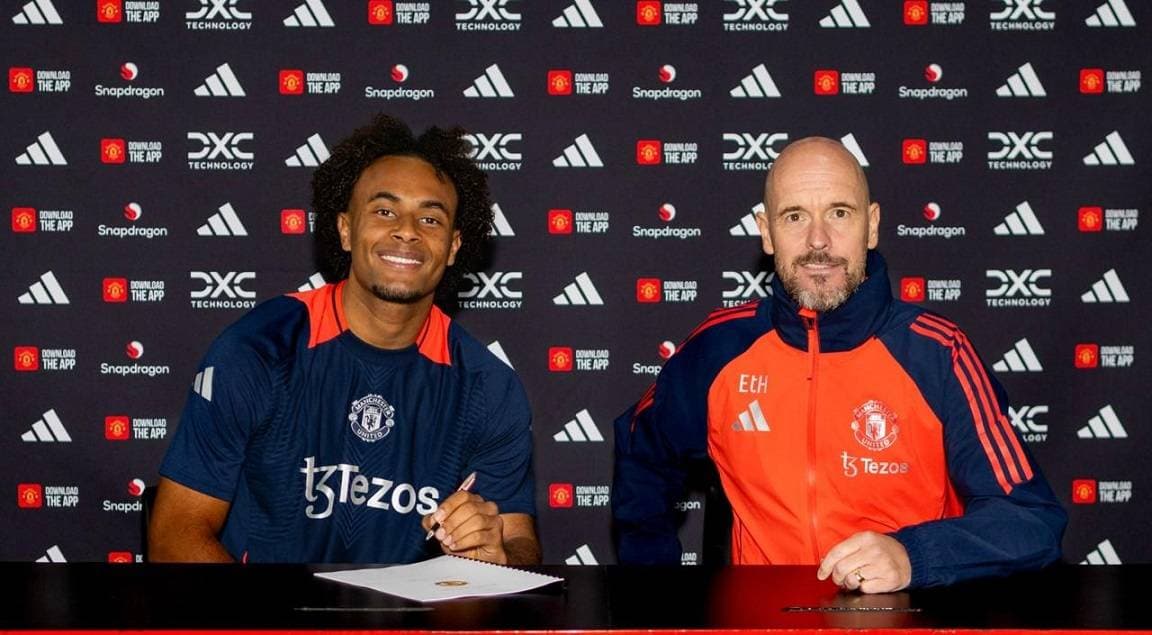 الهولندي جوشوا زيركزي يوقع لنادي مانشستر يونايتد 5 أعوام. «مانشستر يونايتد»