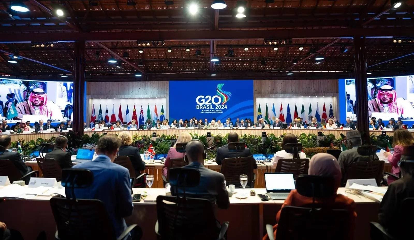 وزير الاقتصاد خلال مشاركته في الاجتماع الوزاري للتنمية لمجموعة العشرين. "واس"