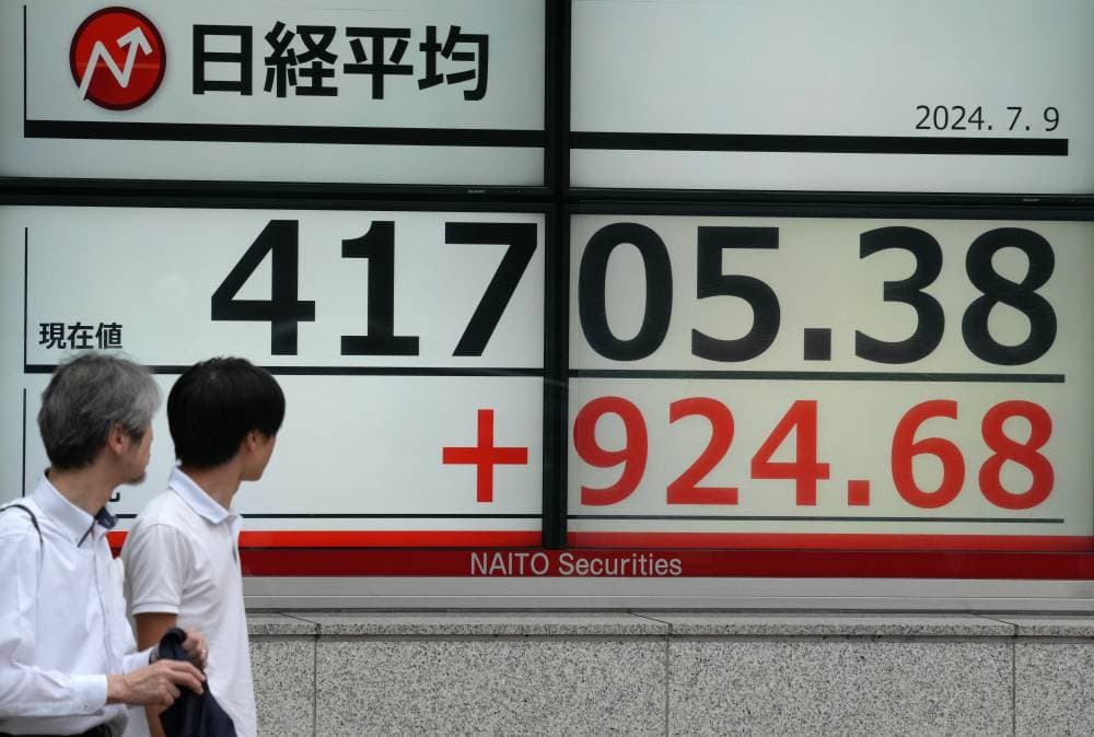 أغلق مؤشر نيكاي على ارتفاع 1.96 % إلى 41580.17 نقطة. "إ.ب.أ"