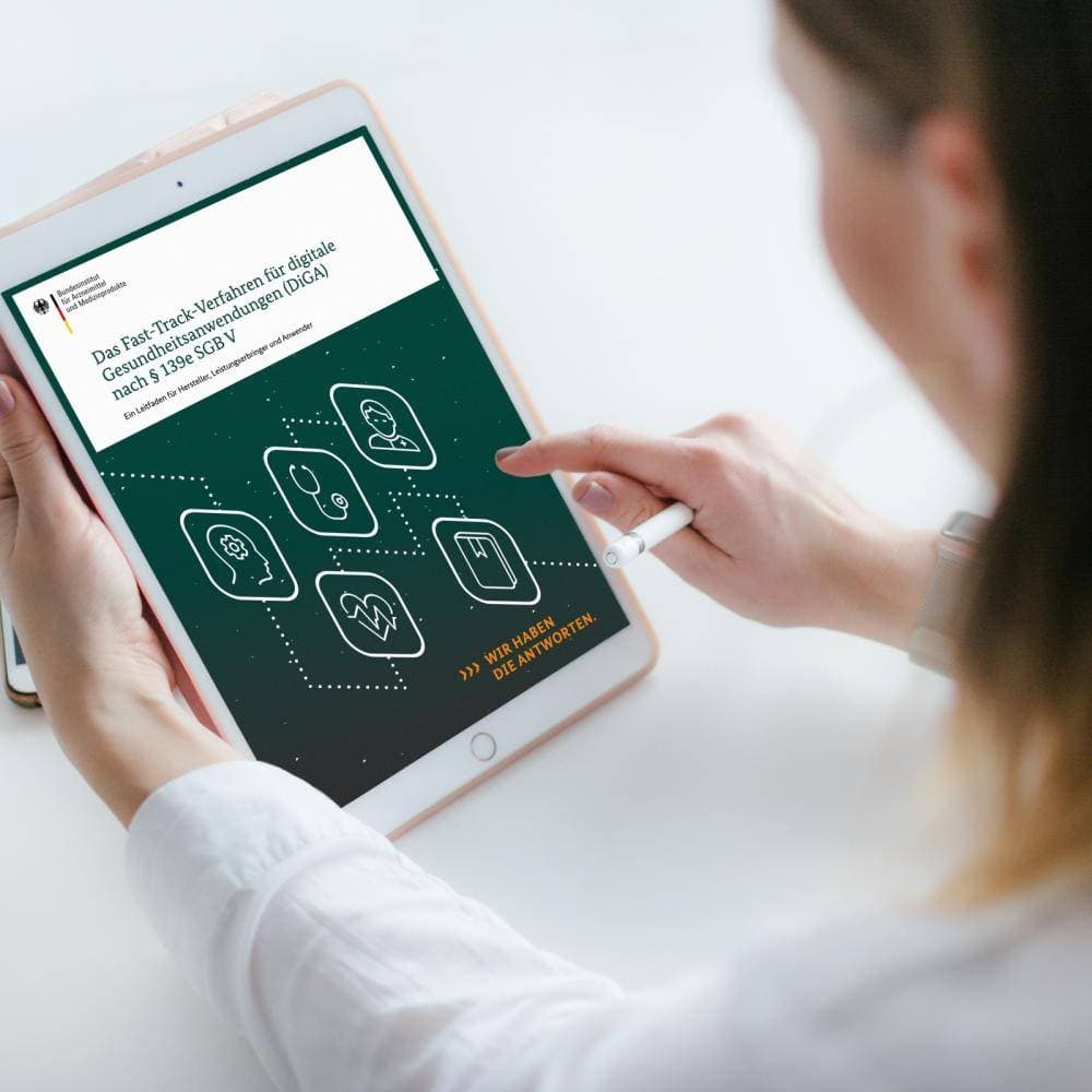 تطبيقات الصحية الرقمية (DiGA) منتجات تستوجب وصفة طبية.