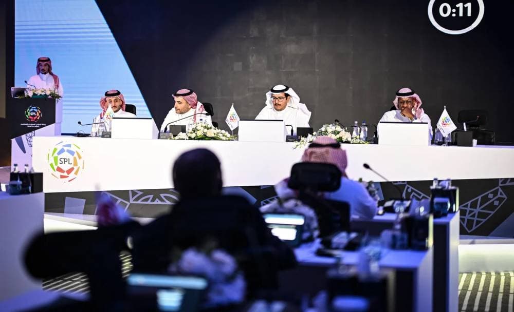 جانب من ااجتماع الجمعية العمومية لرابطة الدوري السعودي للمحترفين.