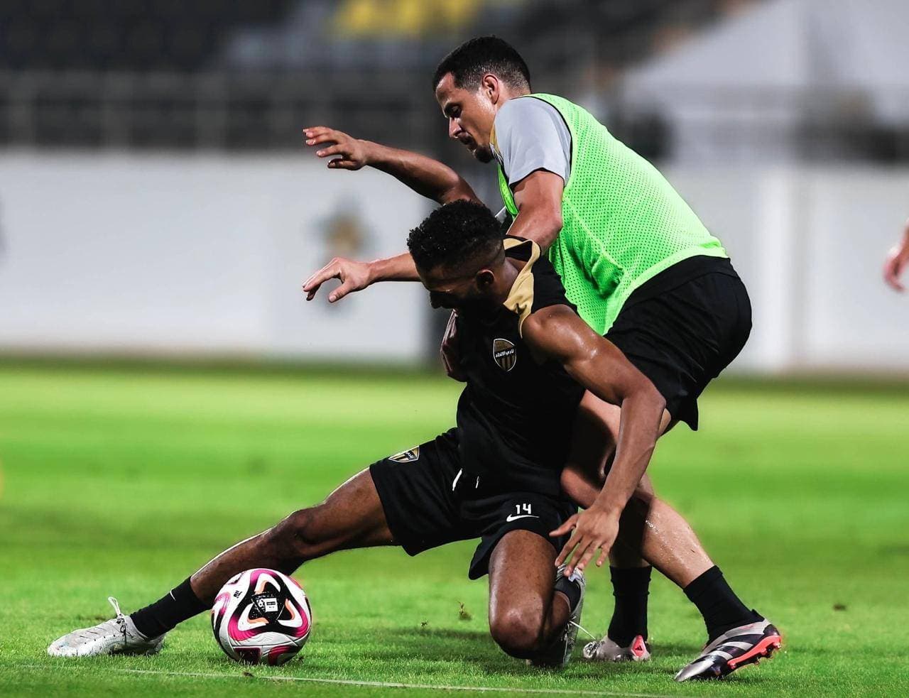 جانب من تدريب الاتحاد تأهبا للجندل. (مركز الاتحاد الإعلامي)