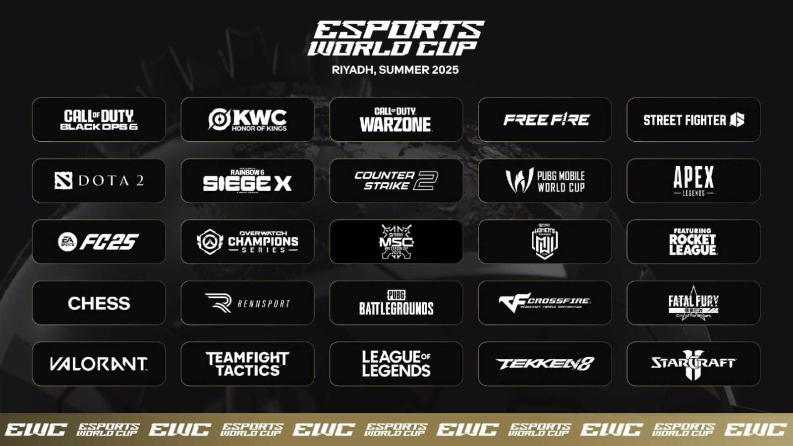 الكشف عن جدول كأس العالم للرياضات الإلكترونية 2025 بجوائز تفوق 70 مليون دولار