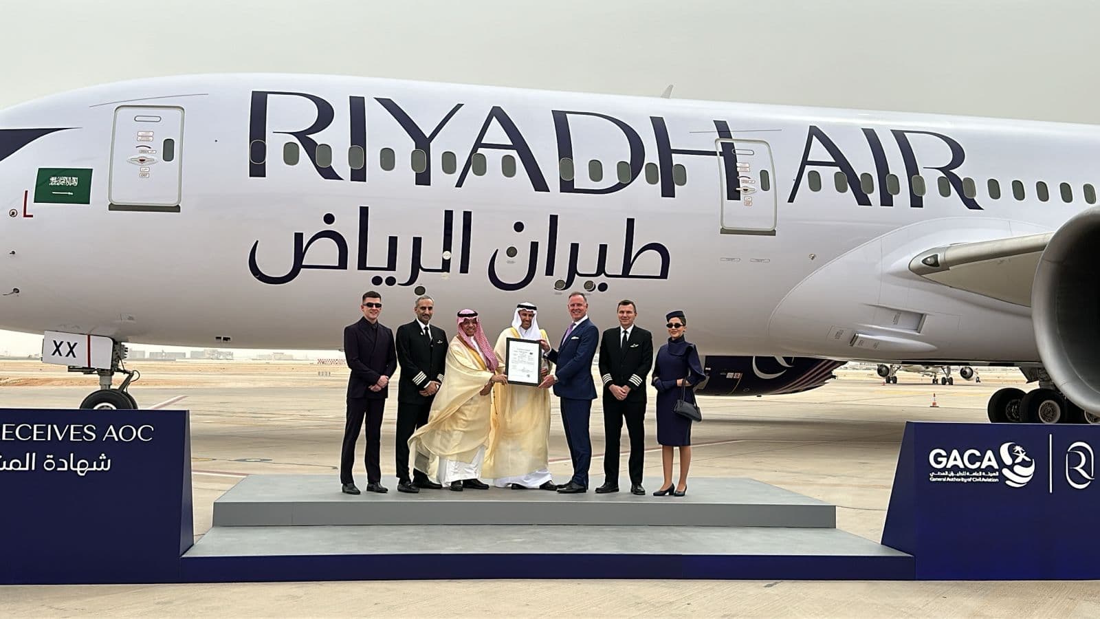 طيران الرياض تتسلم شهادة المشغل الجوي استعدادا لتسيير الرحلات