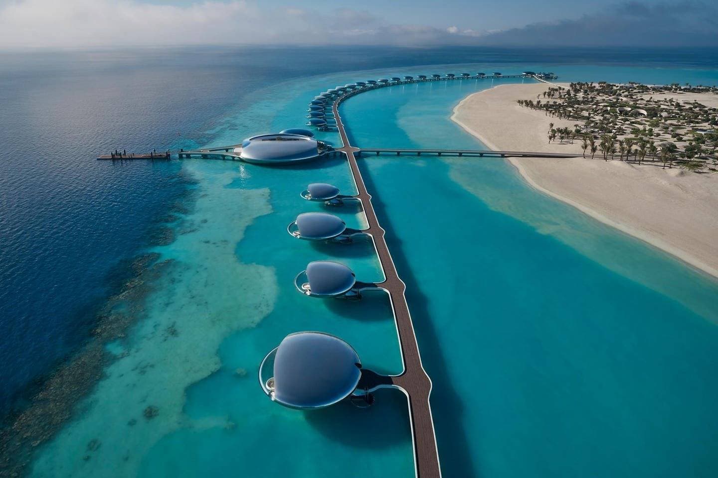 منتجع شيبارة في البحر الأحمر .. فلل كالصدف تعكس السماء والبحر