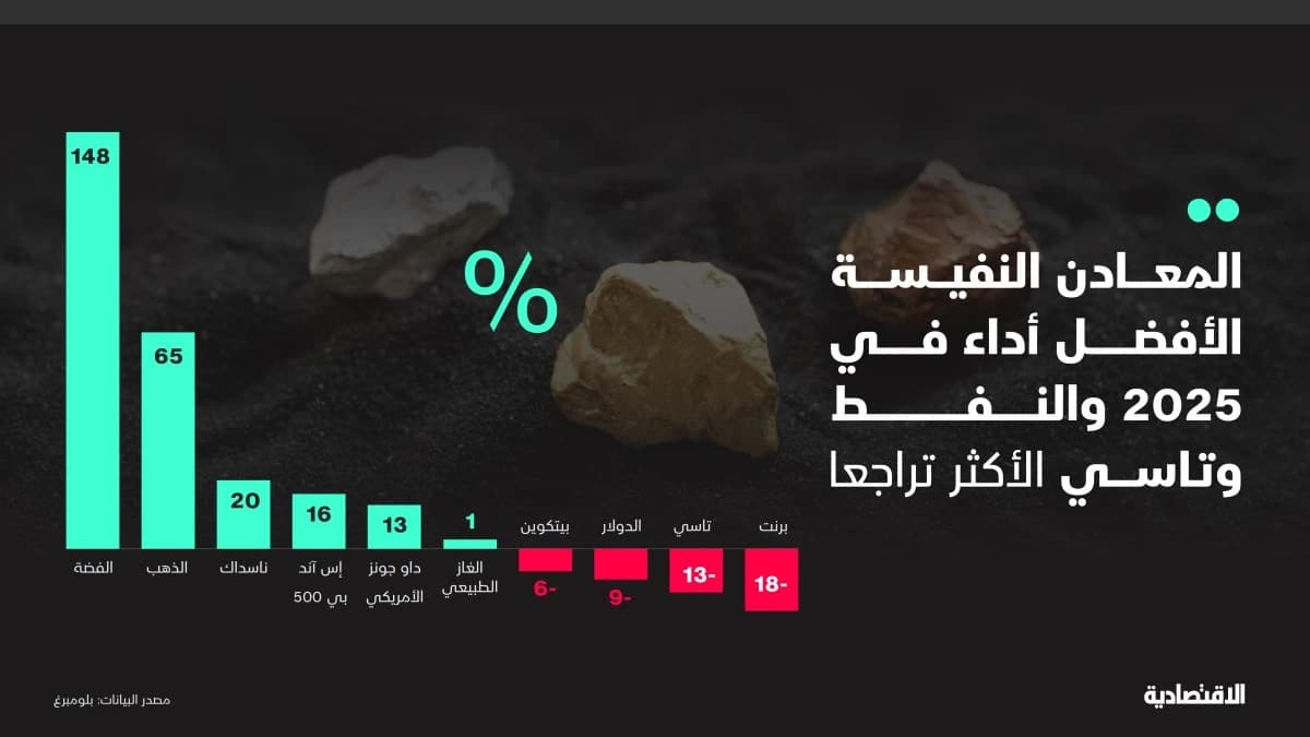 حصاد 2025 .. الرابحون والخاسرون بين الأصول الاستثمارية