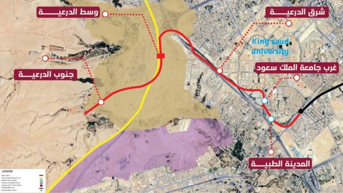 إضافة 8.4 كلم و 5 محطات جديدة في قطار الرياض
