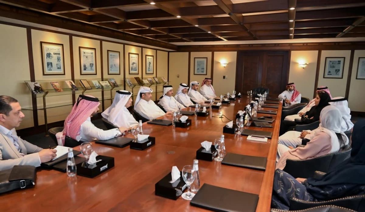 "SRMG" تستقبل الشيخ حمد بن عبدالعزيز ال ثاني والفريق الإعلامي المرافق