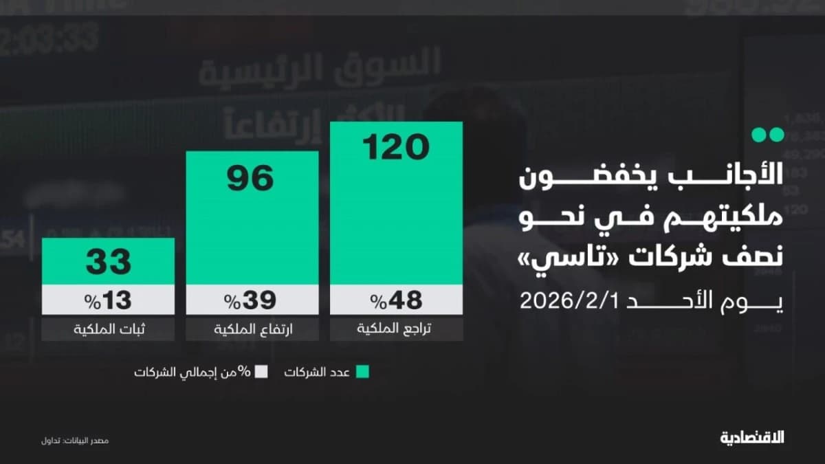 فتح السوق للأجانب .. ماذا تغير في ملكية الأسهم خلال اليوم الأول ؟