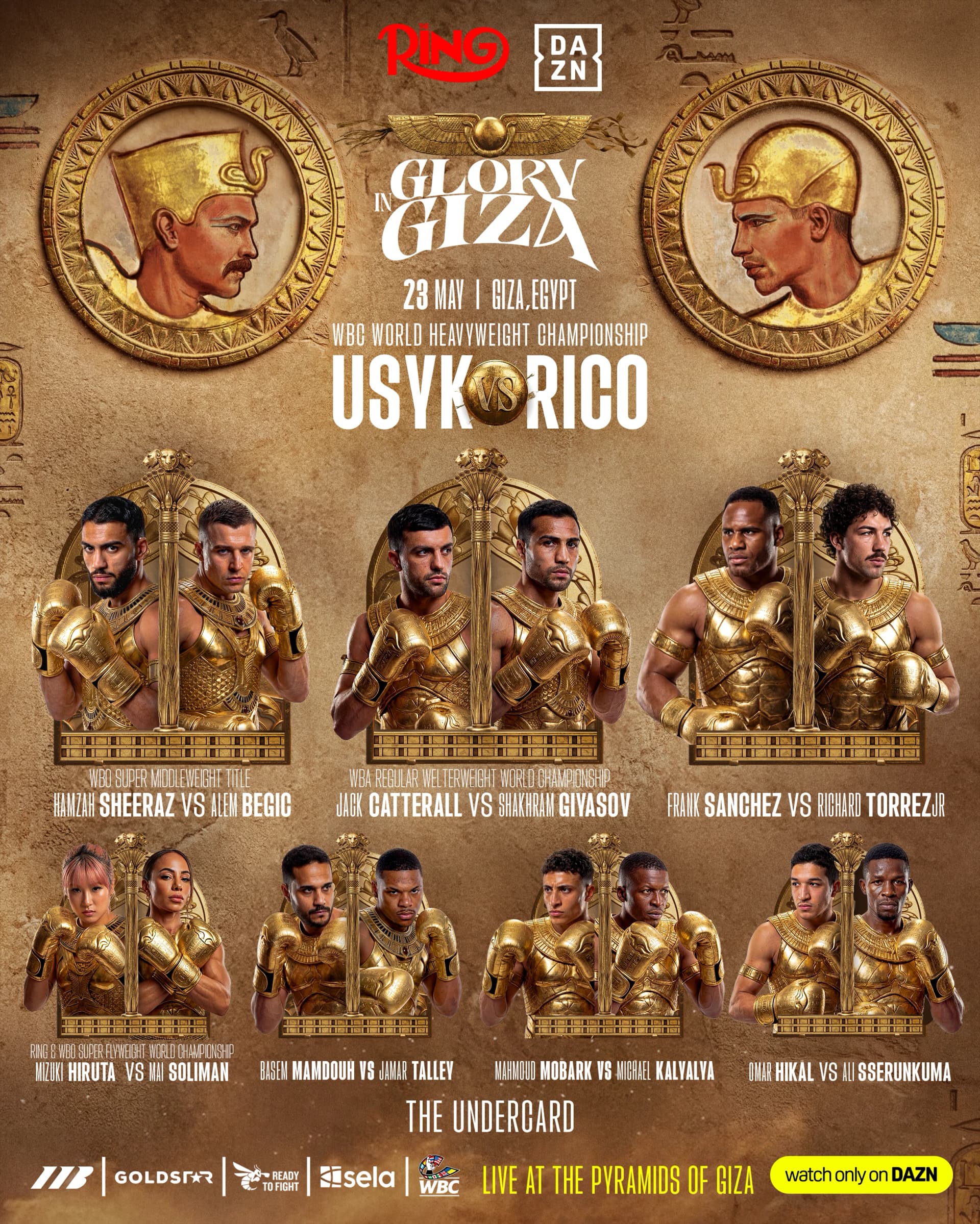 آل الشيخ يعلن نزالات على ألقاب عالمية ضمن البطاقة التمهيدية لعرض Glory in Giza