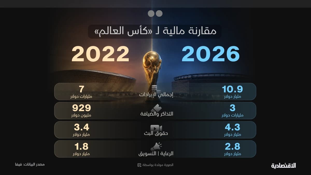 5 مدن الأعلى ربحا من كأس العالم بـ3 مليارات دولار مبيعات التذاكر