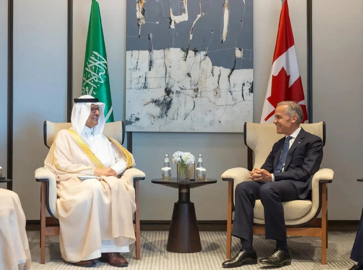 وزير الطاقة السعودي يبحث فرص الاستثمار مع رئيس الوزراء الكندي