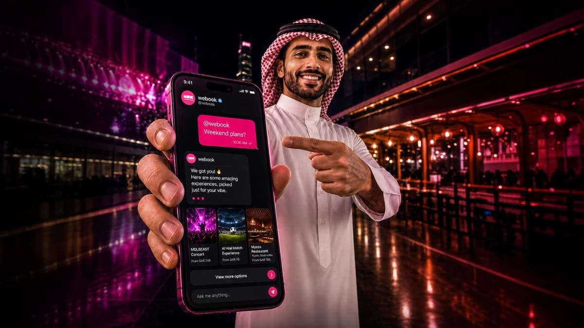ويبوك تطلق مساعدًا للحجز بالذكاء الاصطناعي عبر إكس وإنستغرام وواتساب