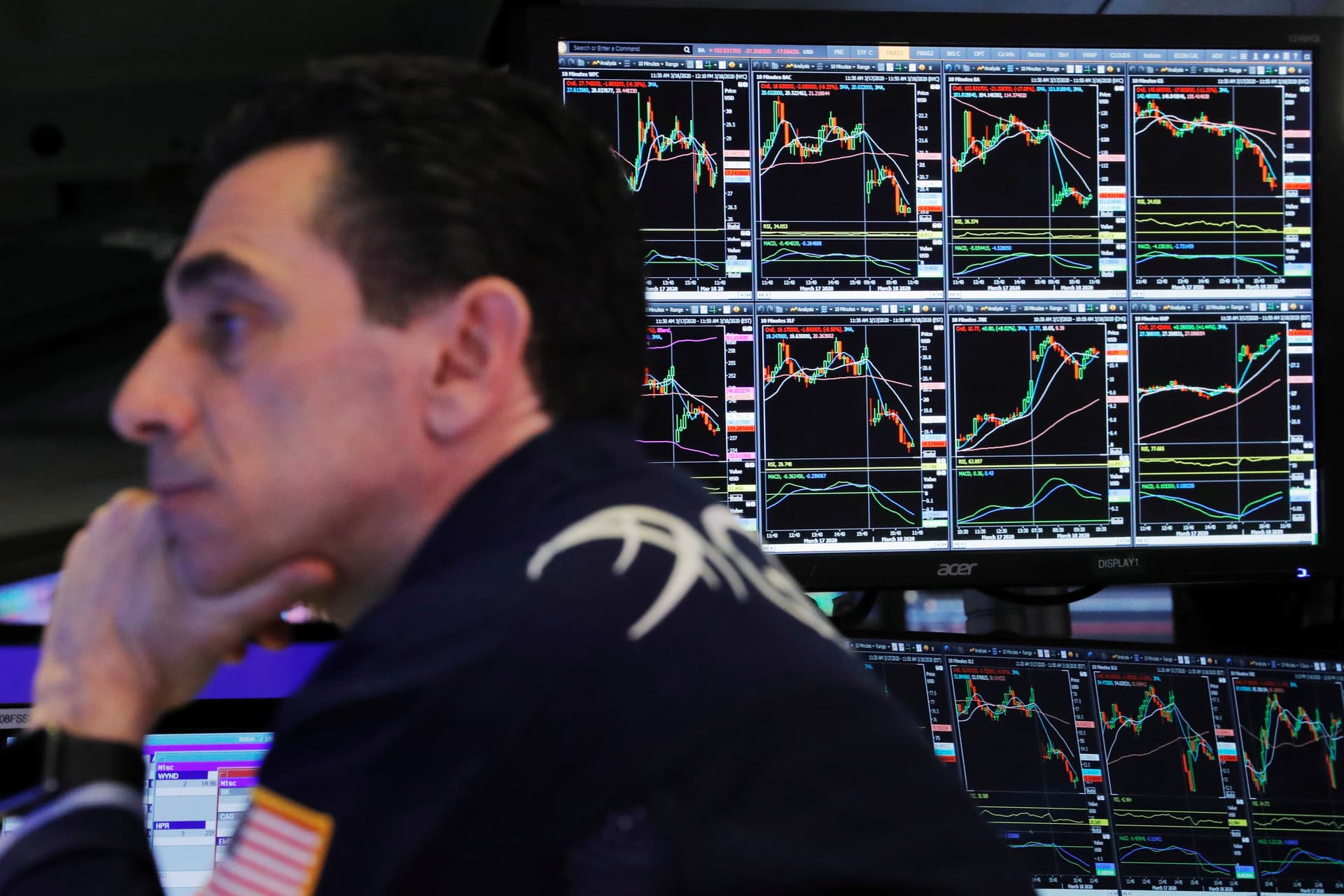 الأسهم الأمريكية تتراجع من مستويات قياسية وسط شكوك بشأن تحفيز إضافي