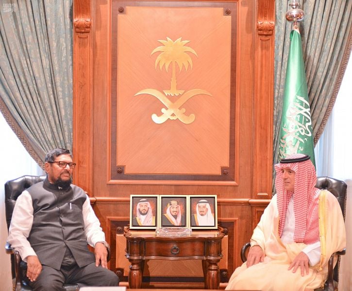 الجبير  يستقبل رئيس الحزب الحاكم بموريشيوس