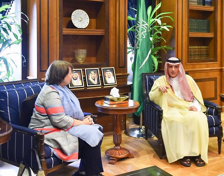 الجبير يبحث  مستجدات القضايا مع مبعوثة الاتحاد الأوروبي للشرق الأوسط